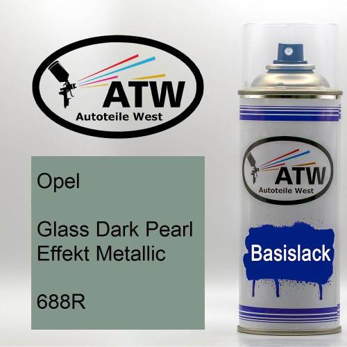 Opel, Glass Dark Pearl Effekt Metallic, 688R: 400ml Sprühdose, von ATW Autoteile West.